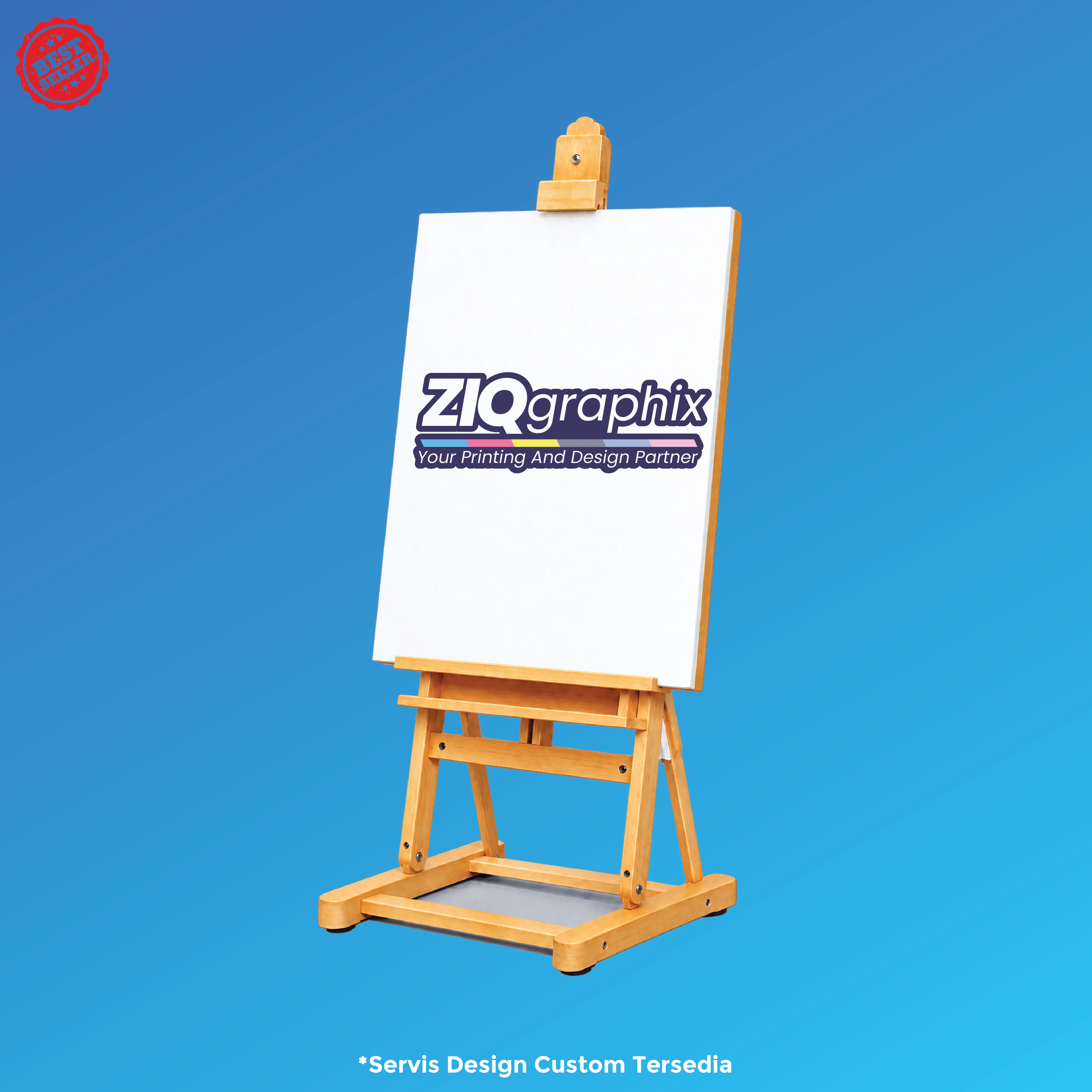 Menu dan poster pada display board easel
