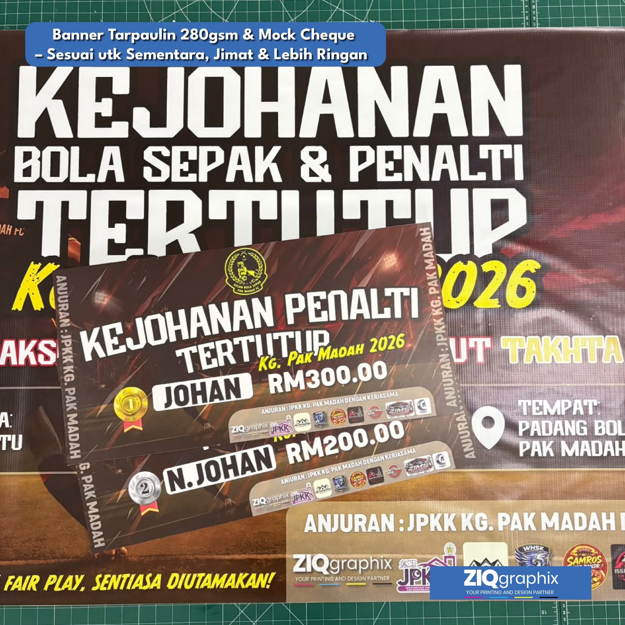 Banner & Mock Cheque Kejohanan